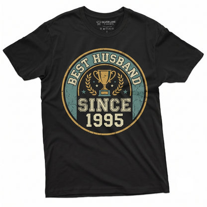 Personalized Best Husband Since 1995 Wedding Anniversary Gift Unisex TShirt