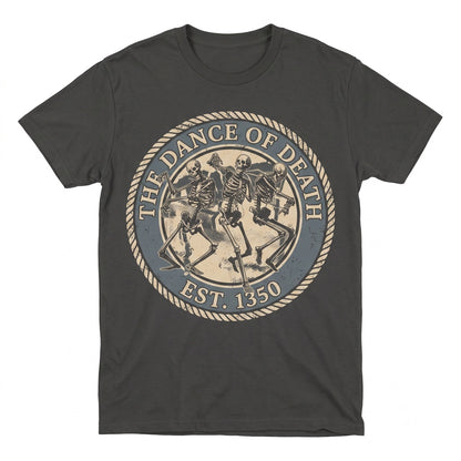 Dancing Skeletons Halloween Vintage Distressed Spooky Season Graphic Apparel Unisex TShirt