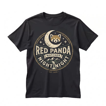 Vintage Red Panda Howling at the Full Moon Graphic 90s Retro Wildlife Lover Gift Apparel Unisex TShirt