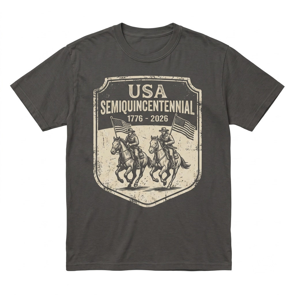 Vintage 4th of July 250th America Patriotic Western Cowboy Rider Gift Unisex TShirt
