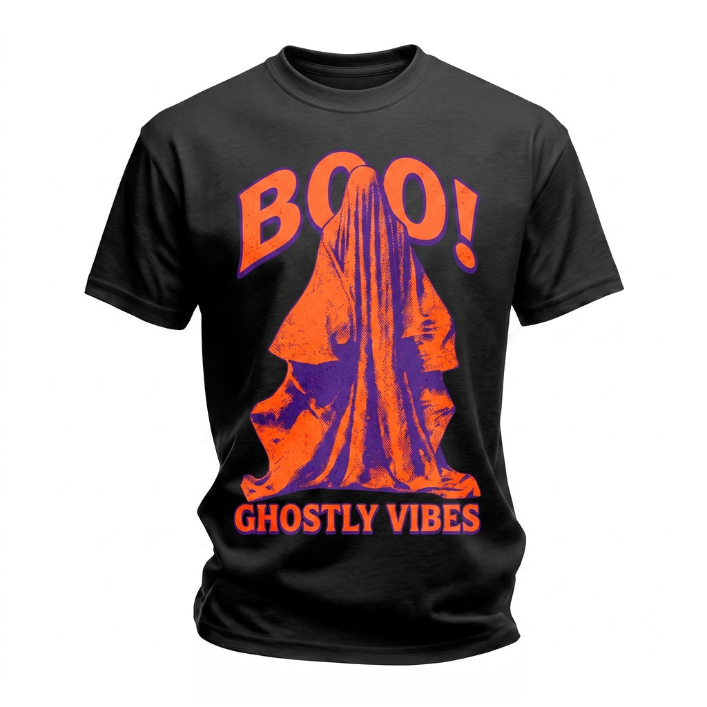 Vintage Retro Minimalist Spooky Dark Academia Halloween Boo Sheet Ghost Gift Unisex TShirt
