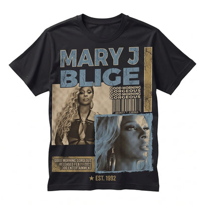 Mary J. Blige Good Morning Gorgeous Tour Aesthetic Graphic Apparel Unisex TShirt