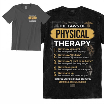 Funny DPT Physical Therapy Rehab Therapist Doctor Graduation Student Gift Present Unisex Wash T-Shirt