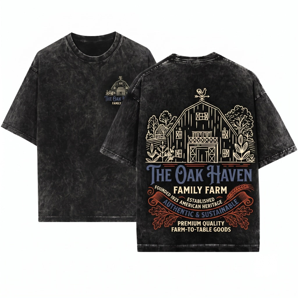 Custom Personalized Farm Life Country Ranch Gift Unisex Wash T-Shirt
