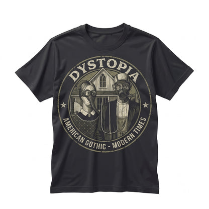 Dystopia Graphic Retro Apocalyptic Cyberpunk Sci-Fi Dark Fantasy Cotton Short Sleeve Streetwear Unisex TShirt