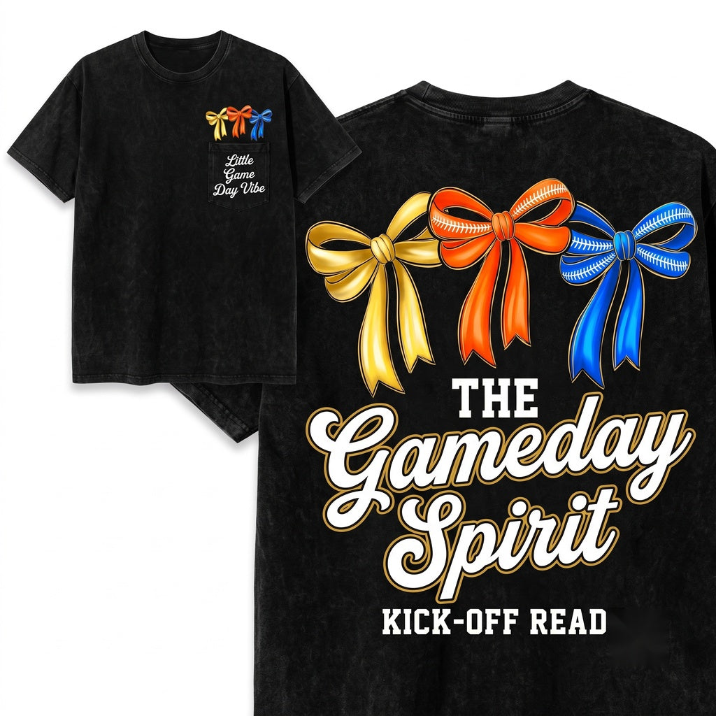 Coquette Game Day Brushstroke Sport Bow Girly Team Spirit Football Baseball Softball Volleyball Soccer Sublimation PNG Design