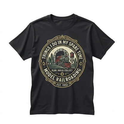 Vintage Locomotive Model Train Graphic Railroad Hobby Apparel Unisex TShirt