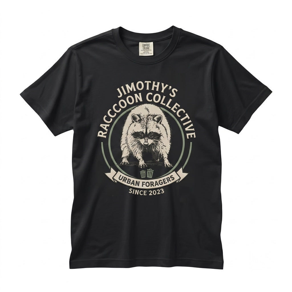 Jimothy Raccoon Graphic Black And White Wildlife Woodland Animal Gift Unisex TShirt