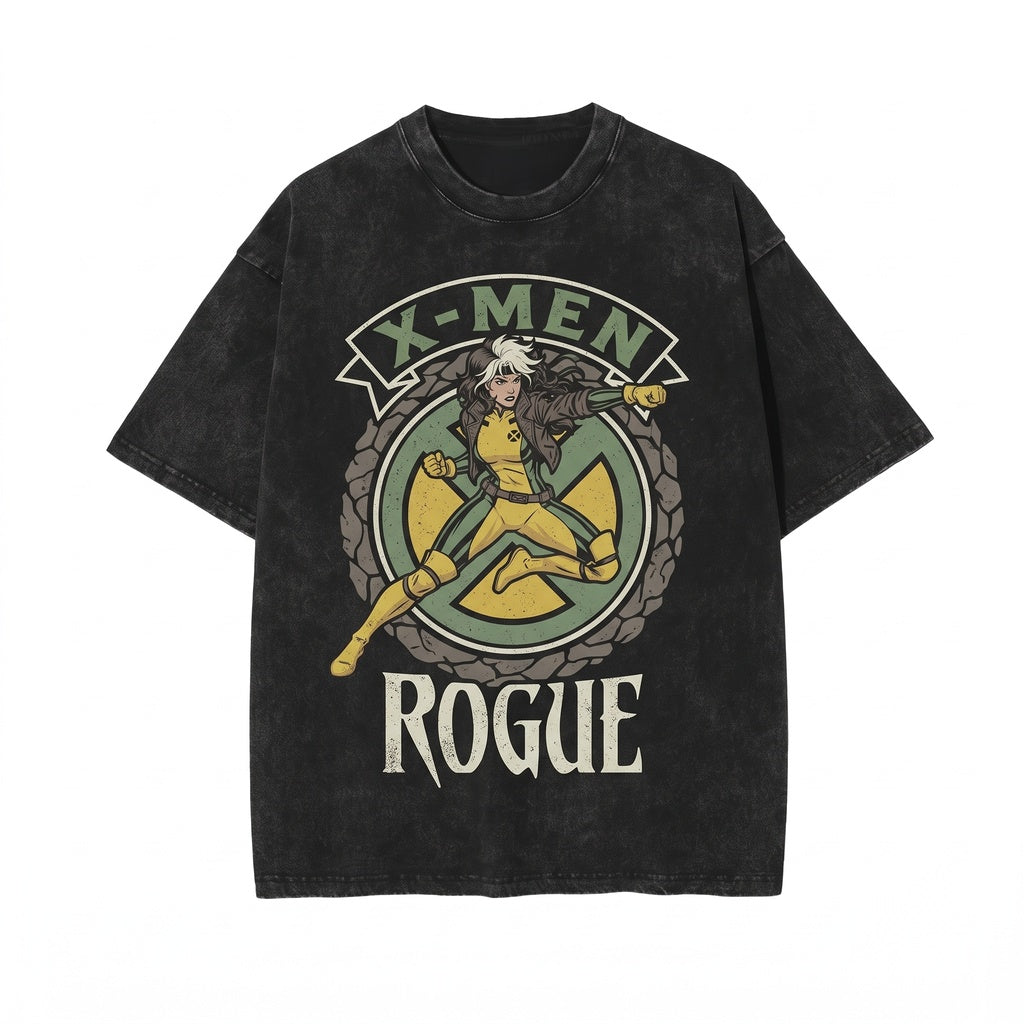 Rogue Mutant Heroine Graphic Comic 97 Oversized Vintage Apparel Unisex TShirt
