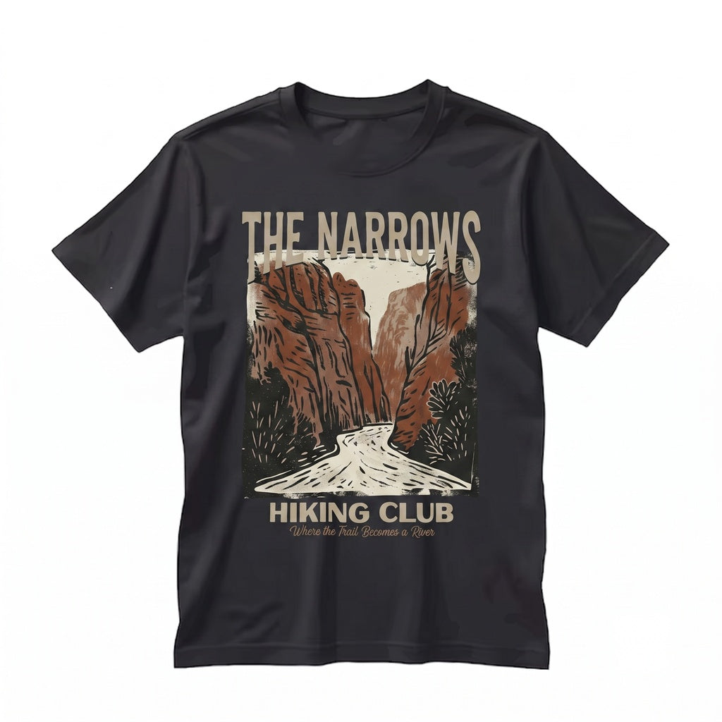 Zion National Park The Narrows Hiking Club Vintage Graphic Outdoor Retro Unisex TShirt