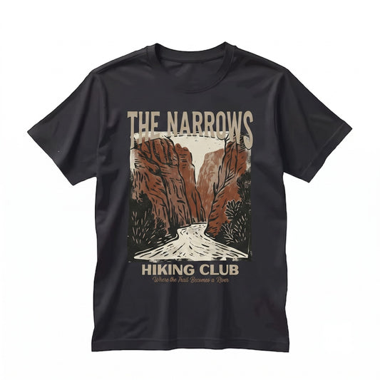 Zion National Park The Narrows Hiking Club Vintage Graphic Outdoor Retro Unisex TShirt