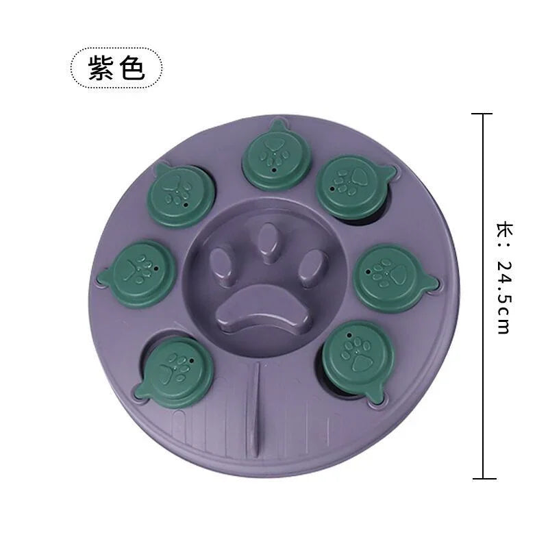 Interactive Slow Feeder Dog Bowl - Puzzle Toy for Pets