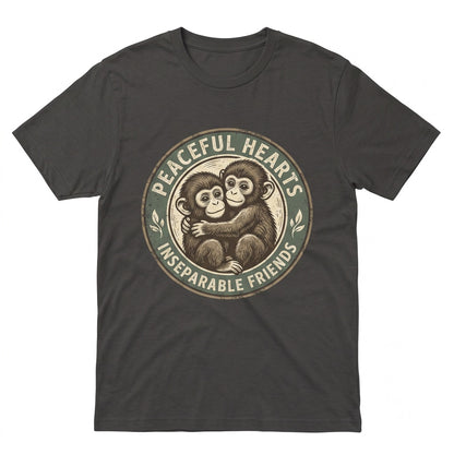 Cute Punch Monkey Hug Graphic Team Emotional Support Animal Lover Gift Unisex TShirt