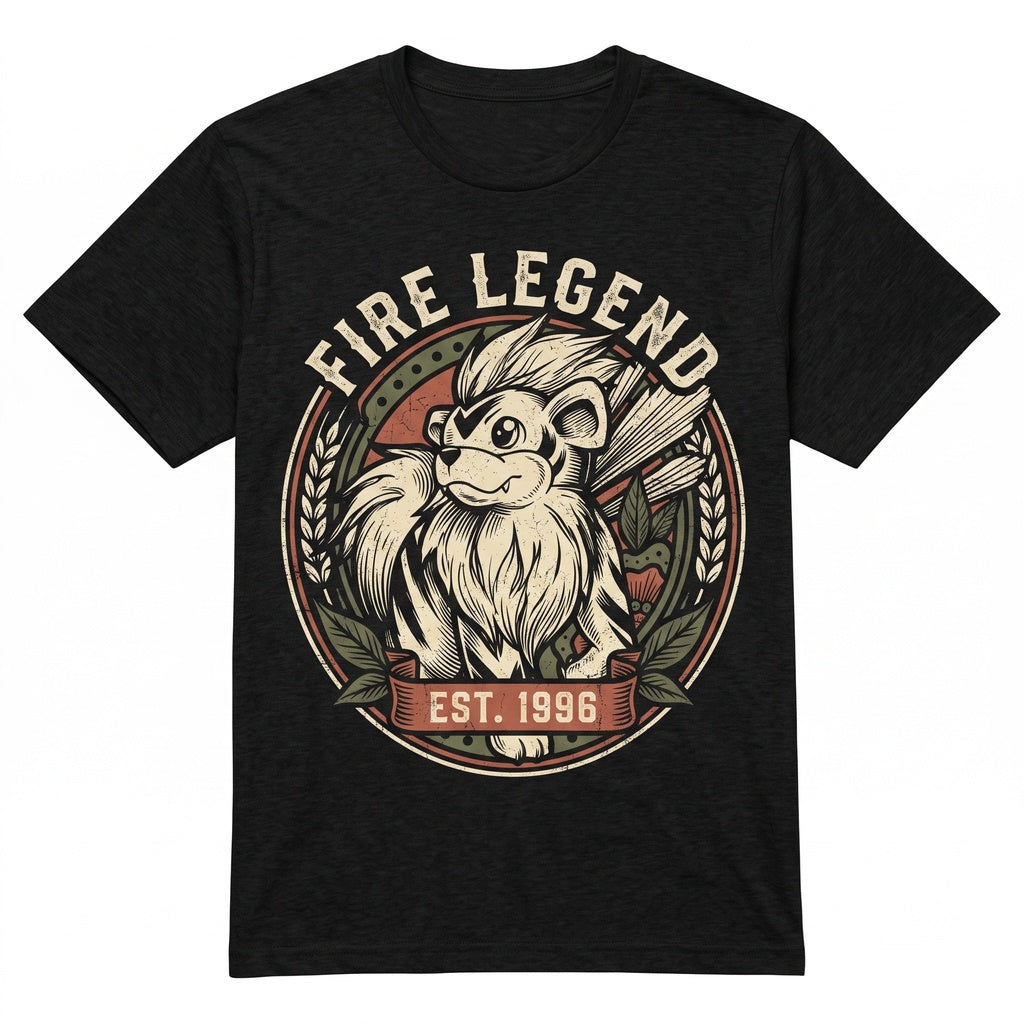 Growlithe Anime Fire Puppy Graphic Vintage Wash Sleeveless Gamer Gift Unisex TShirt