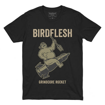Birdflesh Grindcore Death Metal Band Graphic Cotton Black Unisex TShirt