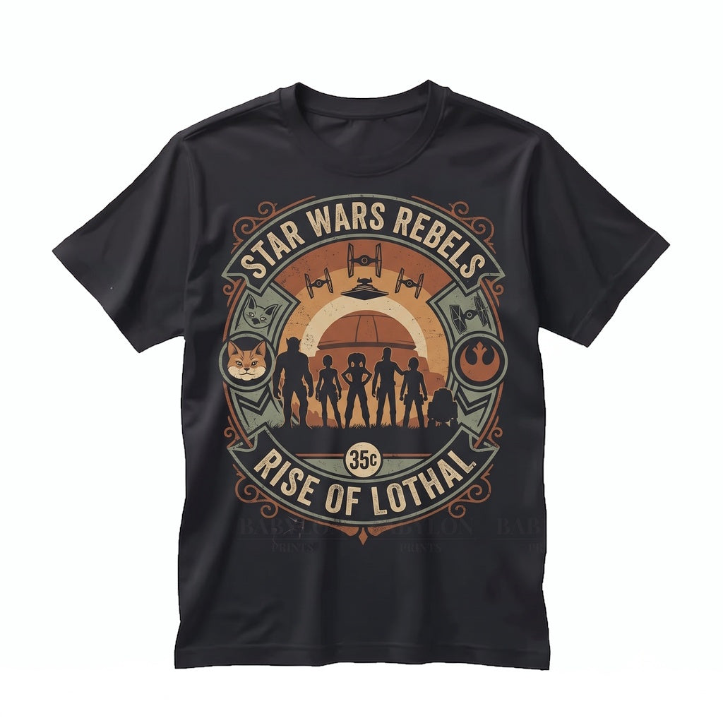 Oversized Sci-Fi Ghost Crew Kanan Jarrus Ezra Bridger Animated Rebels Graphic Vintage Unisex TShirt