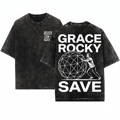 Grace Rocky Save Stars Graphic Project Hail Mary Space Gift Unisex Wash T-Shirt