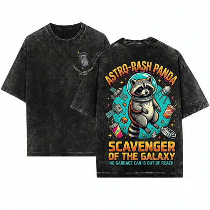 Space Raccoon Chaotic Cute Embroidered Heavyweight Hooded Sweatshirt Unisex Wash T-Shirt