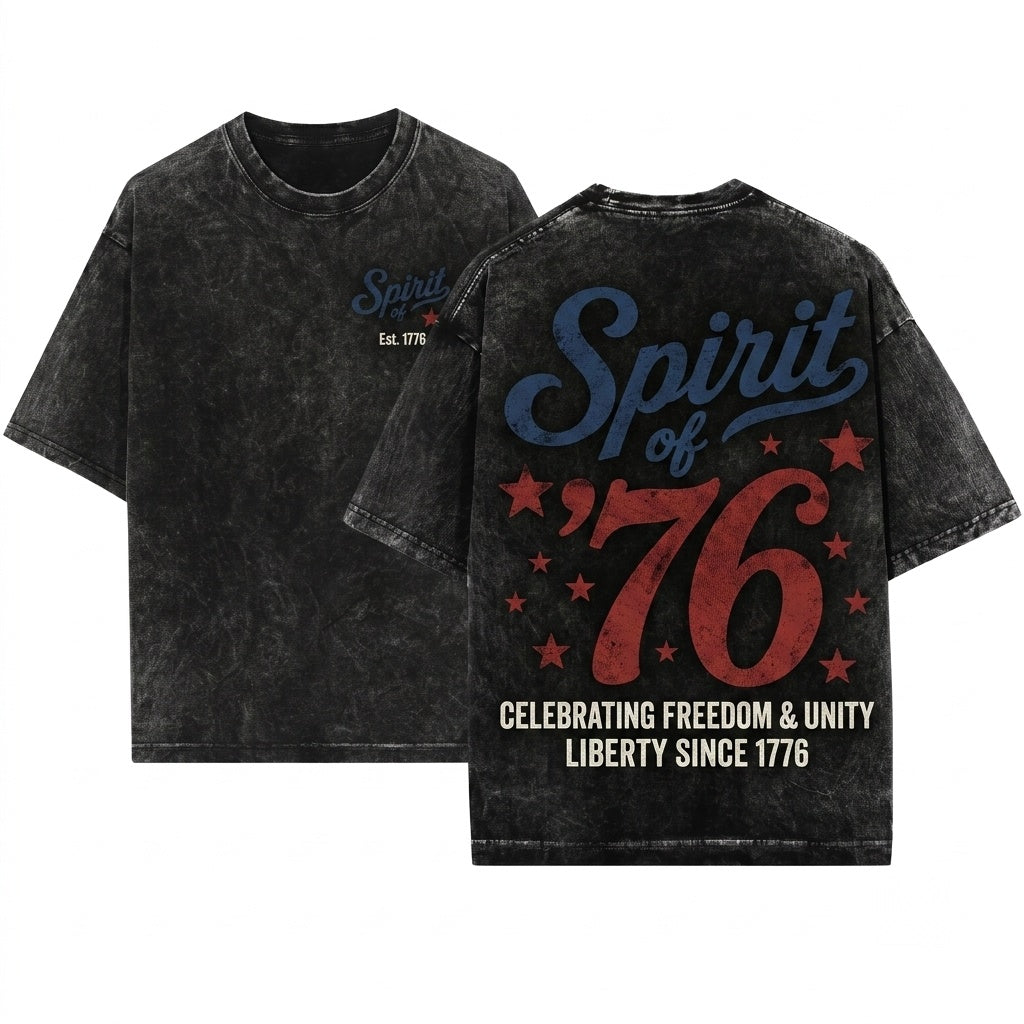 America 250 Years Spirit Of 76 Patriotic Freedom Celebration 1776 2026 USA Graphic Gift Unisex Wash T-Shirt