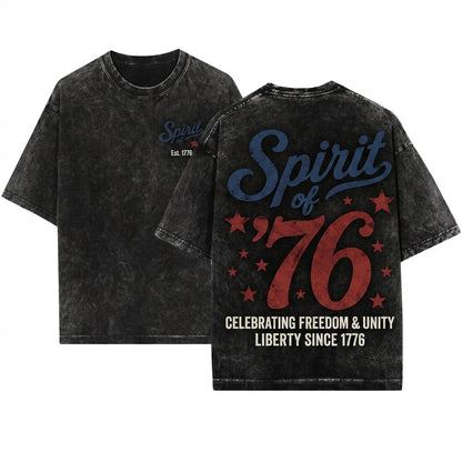America 250 Years Spirit Of 76 Patriotic Freedom Celebration 1776 2026 USA Graphic Gift Unisex Wash T-Shirt