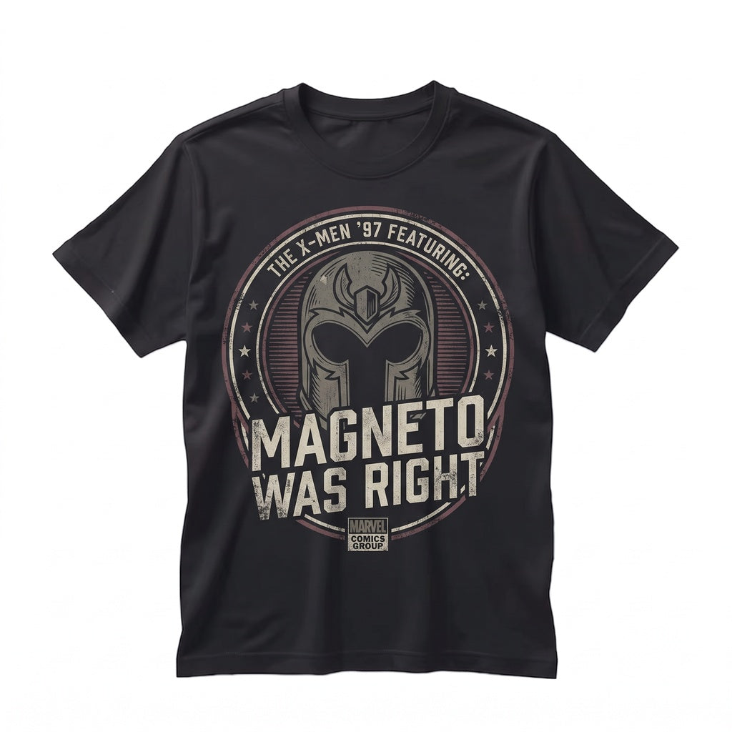 Magneto Was Right Vintage Graphic Comic Superhero Villain Oversized Double-Sided Mutant Unisex TShirt