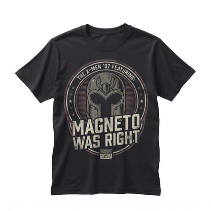 Magneto Was Right Vintage Graphic Comic Superhero Villain Oversized Double-Sided Mutant Unisex TShirt