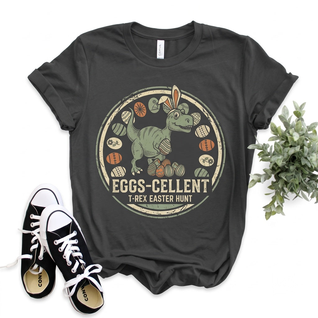 Funny Dinosaur TRex Easter Bunny Eggcellent Happy Holiday Gift Unisex TShirt