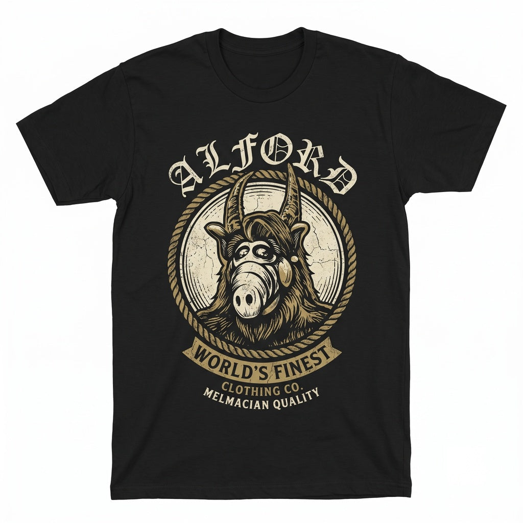 Alfory Graphic Print Cotton Short Sleeve Casual Crewneck Unisex TShirt