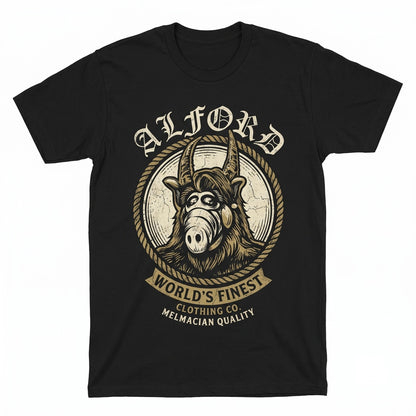Alfory Graphic Print Cotton Short Sleeve Casual Crewneck Unisex TShirt