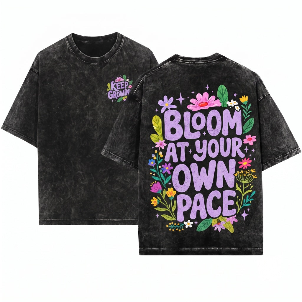 Inspirational Growth Mindset Teacher Encouragement Positive Classroom Floral Gift Unisex Wash T-Shirt