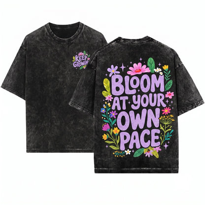Inspirational Growth Mindset Teacher Encouragement Positive Classroom Floral Gift Unisex Wash T-Shirt