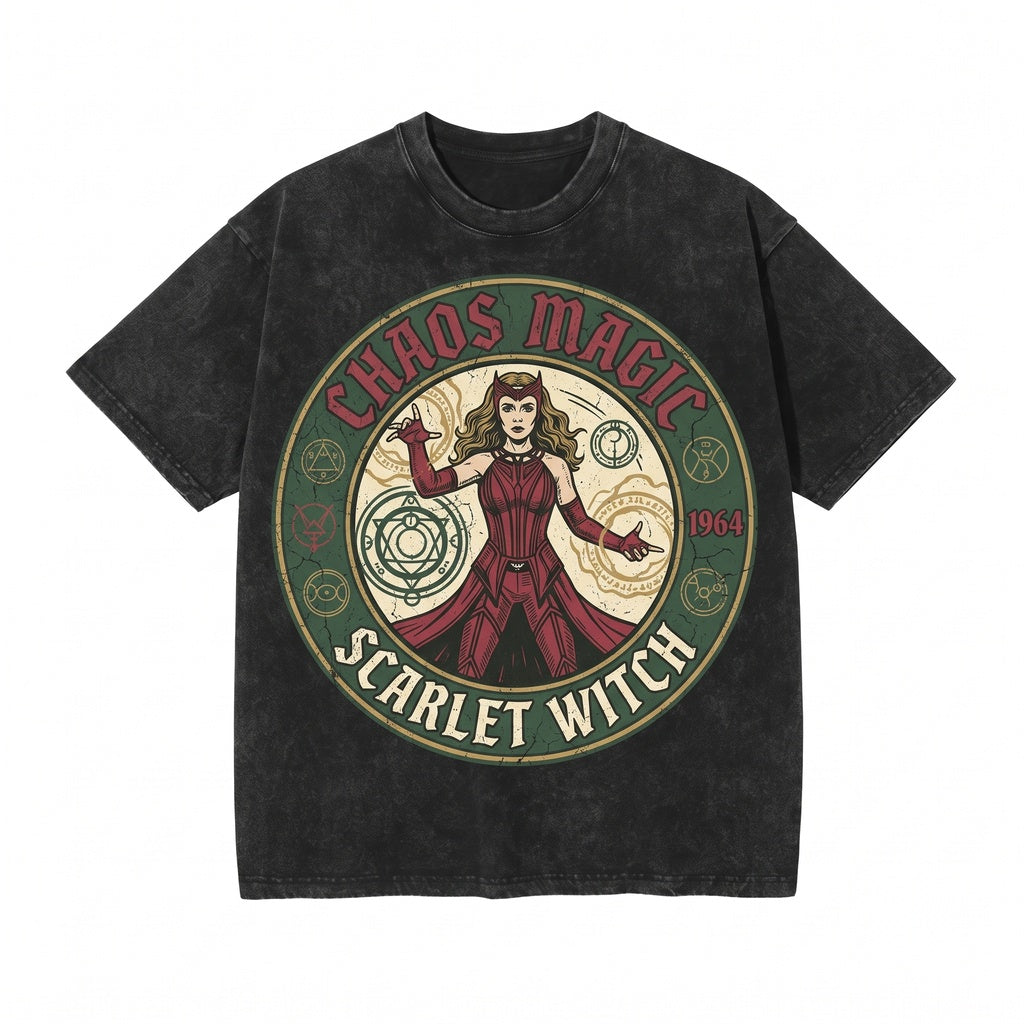 Oversized Wanda Maximoff Scarlet Witch Chaos Magic Graphic Sweatshirt Fan Gift Vintage Top Unisex TShirt