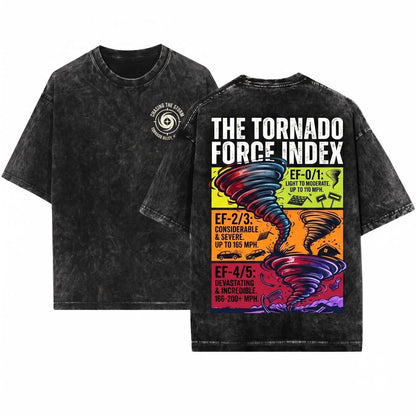 Enhanced Fujita Scale Tornado Meteorologist Weather Nerd Science Graphic Extreme Storm Chaser Gift Fans Unisex Wash T-Shirt