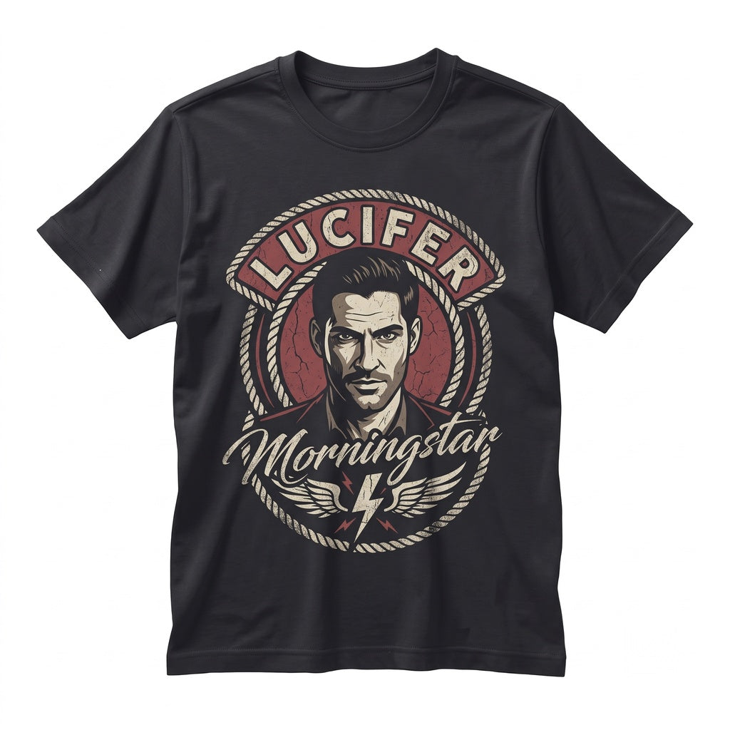 Lucifer Morningstar Vintage Graphic Retro Devil Angel Men Women Apparel Unisex TShirt