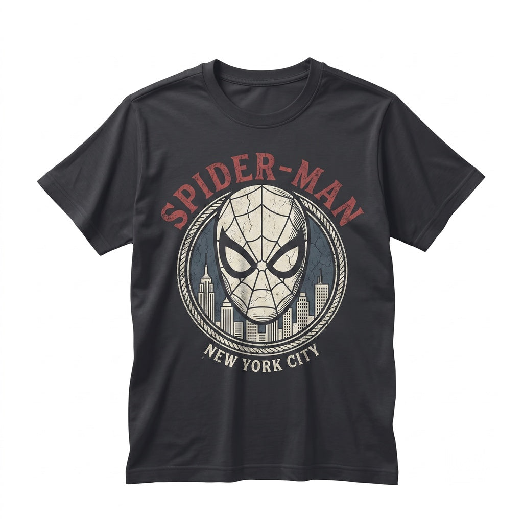 Web-Slinger Peter Parker Brand New Day Graphic Acid Wash Vintage Comic Hero Birthday Boy Gift Apparel Unisex TShirt