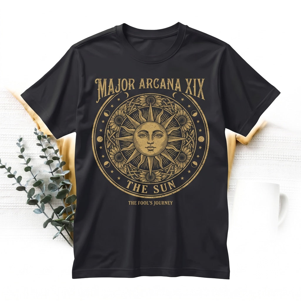 Sun Tarot Card Vintage Astrology Graphic Bella Canvas Unisex TShirt