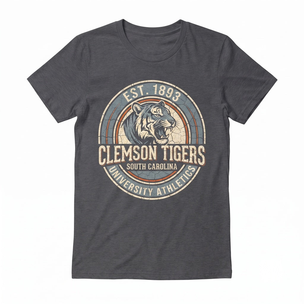 Vintage Tigers Game Day College Spirit Mascot Apparel Tailgate Football Mama Unisex TShirt