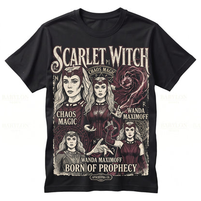 Vintage Scarlet Witch Graphic Sweatshirt Wanda Maximoff Retro Comic Book Fan Gift Unisex TShirt