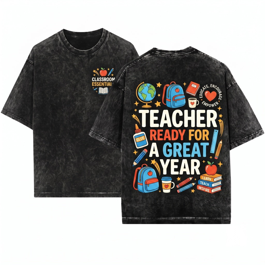 This Teacher Is Ready For A Great Year Back To School Student Unisex Wash T-Shirt