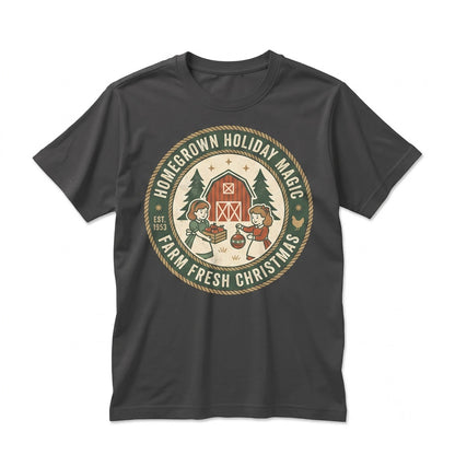 Vintage Christmas Tree Farm Fresh Rustic Cozy Winter Holiday 2026 Gift Unisex TShirt