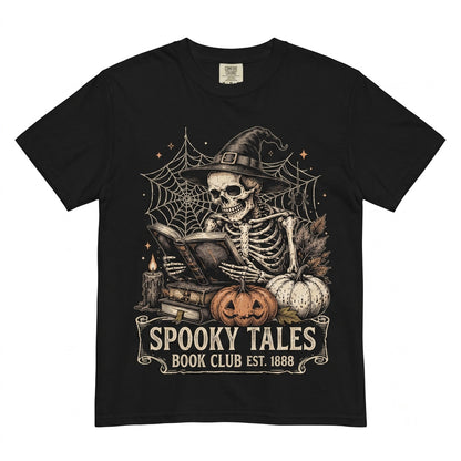 Witch Skeleton Spellbook Halloween Cobweb Pumpkin Gothic Autumn Aesthetic Spooky Gift Unisex TShirt