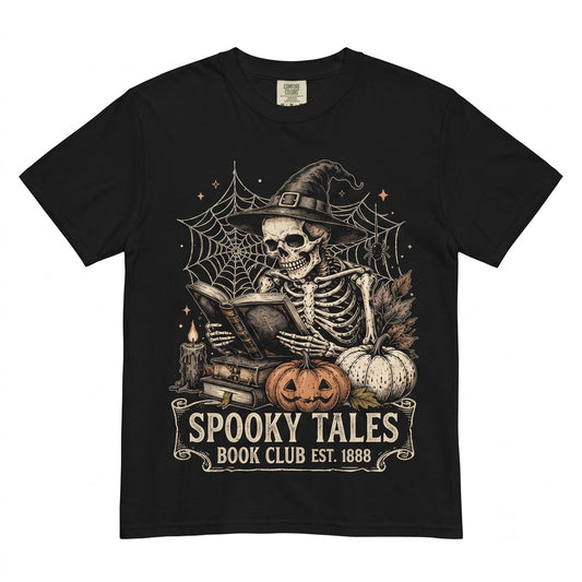 Witch Skeleton Spellbook Halloween Cobweb Pumpkin Gothic Autumn Aesthetic Spooky Gift Unisex TShirt