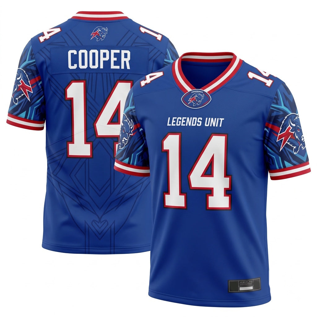 Unisex Stitched Breathable Football Fan Jersey - Lightweight Game Day Athletic Apparel