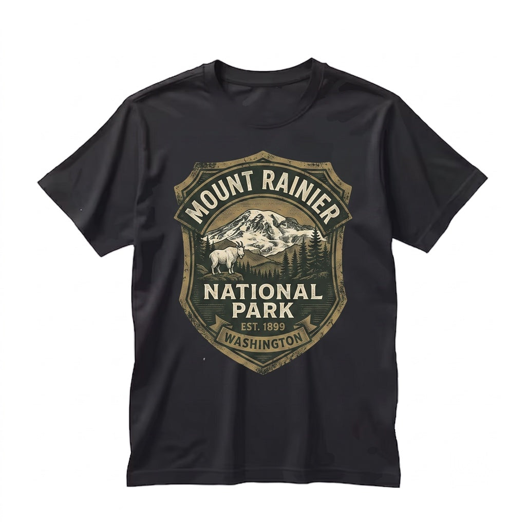 Mount Rainier National Park Washington Mountain Hiking Vintage Scenic Nature Outdoor Adventure Gift Unisex TShirt