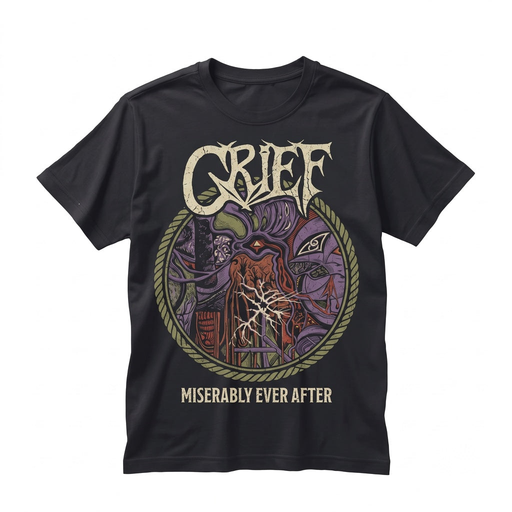 Grief Sorrowful Graphic Mourning Vintage Black Cotton Unisex TShirt