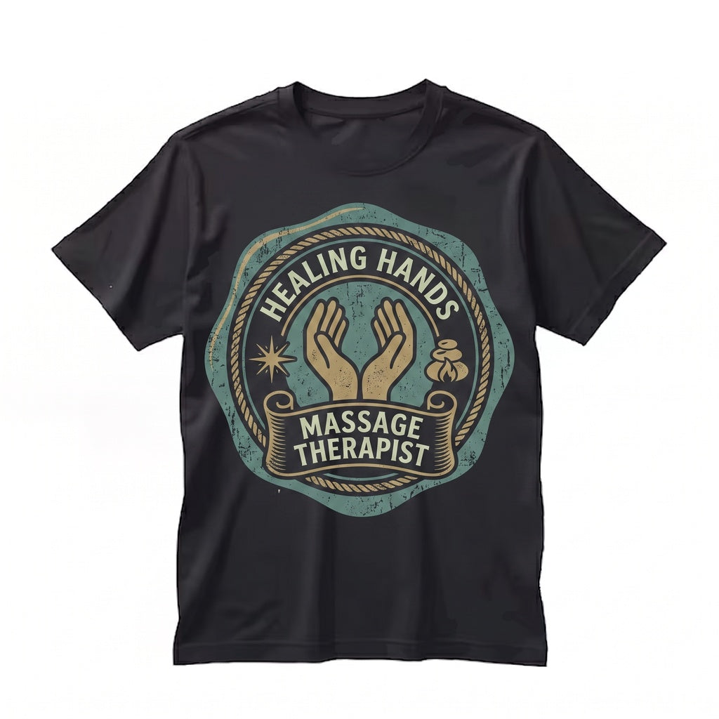 Massage Therapist Aesthetic Spa Wellness Gift Relax Restore Renew Zen Mindful Healing Hands Unisex TShirt