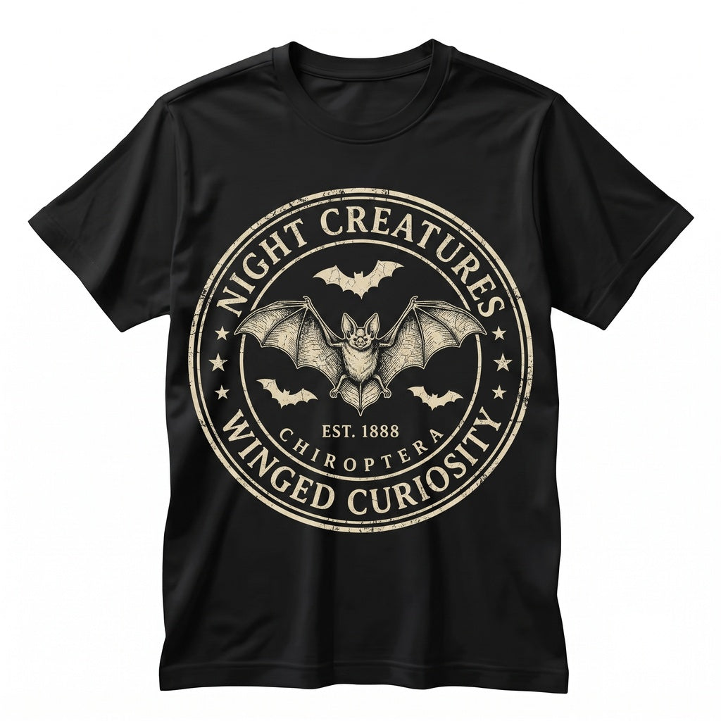 Vintage Bat Halloween Spooky Animal Flying Bats Graphic Gothic Fall Outfit Unisex TShirt