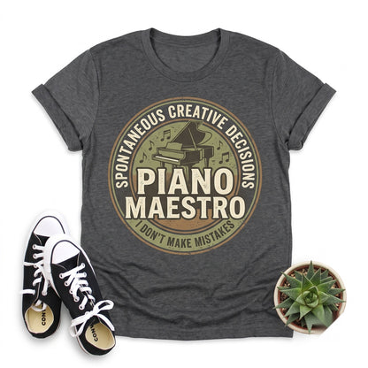 Piano Keyboard Player Musical Instrument Lover Concert Band Practice Instructor Student Gift Unisex TShirt