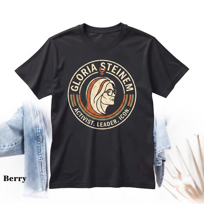 Retro Gloria Steinem Feminist Icon Memorial Equality Activist Tribute Graphic Apparel Unisex TShirt