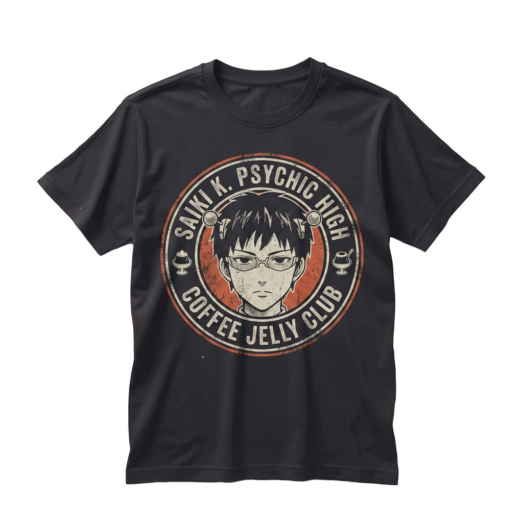 Psychic Anime Annoyed Expression Graphic Cotton Short Sleeve Unisex TShirt
